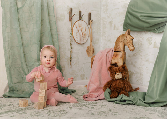 Mon Tresor Precious Moments Footie- Mauve