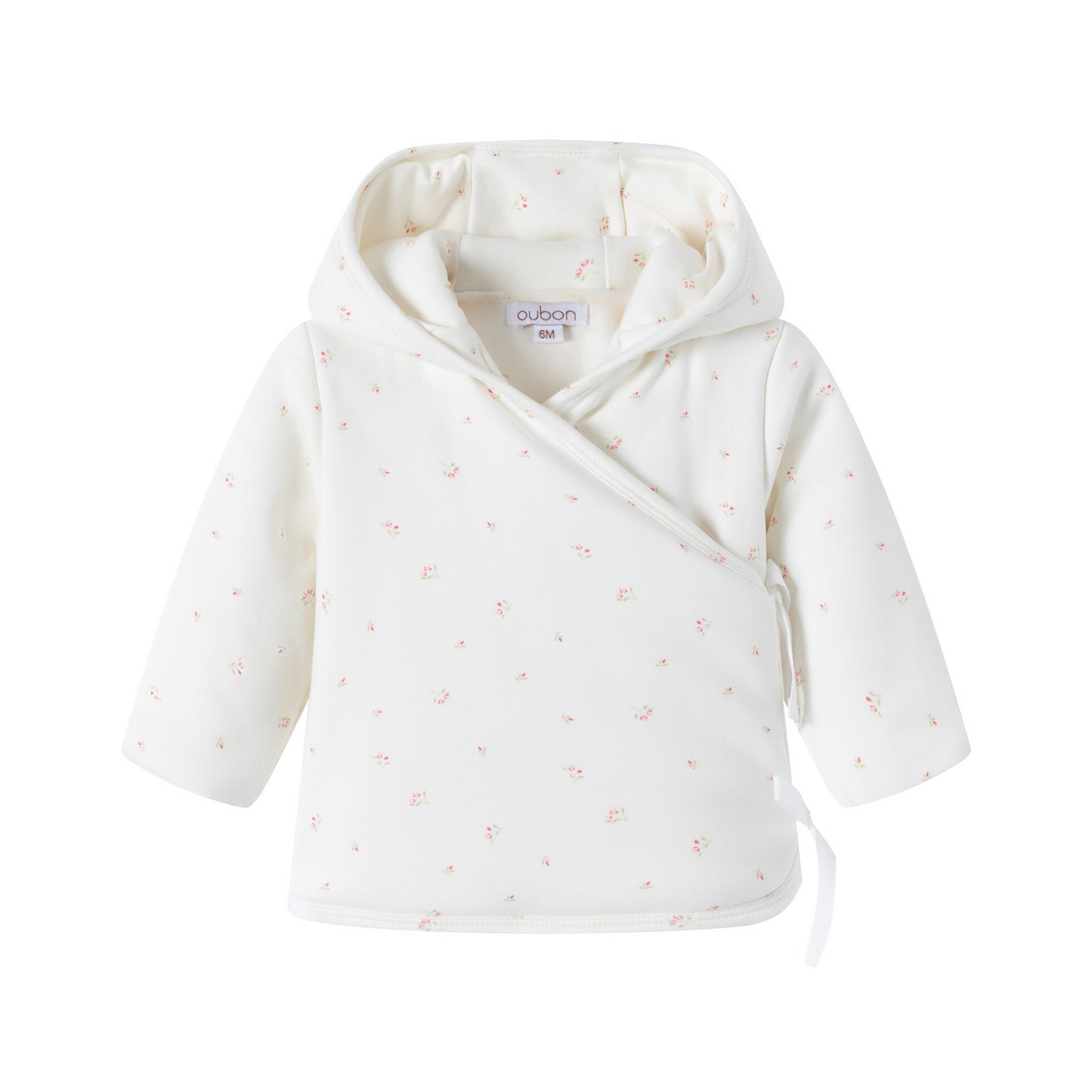 Oubon Tulip Print Wrap Jacket-Girl