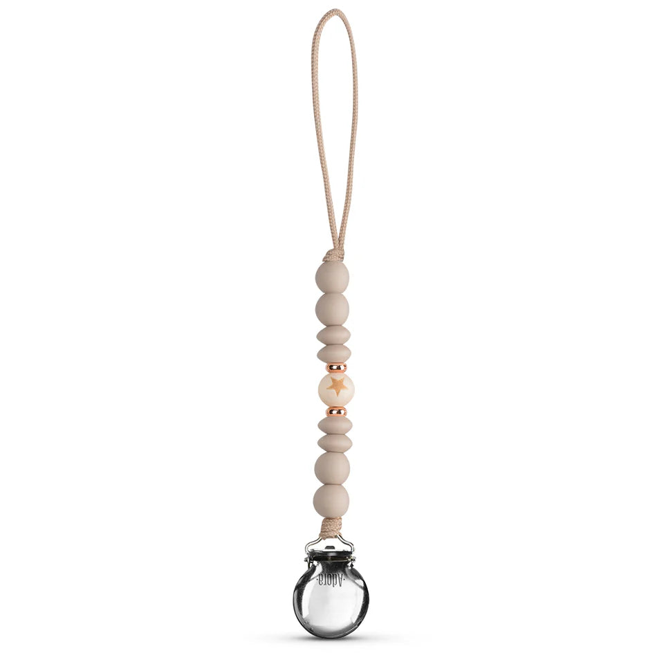 Adora Pacifier Clip - Saddle Star