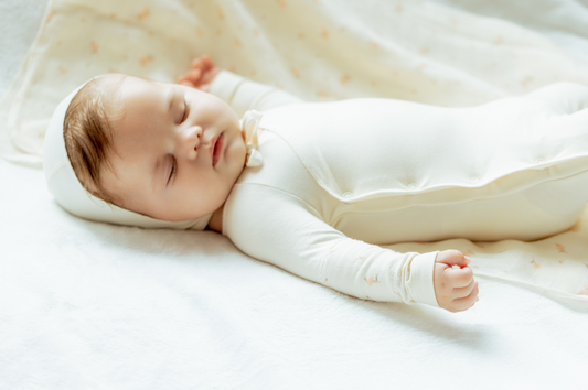 Noggi Floral Patch Footie + Bonnet Girl