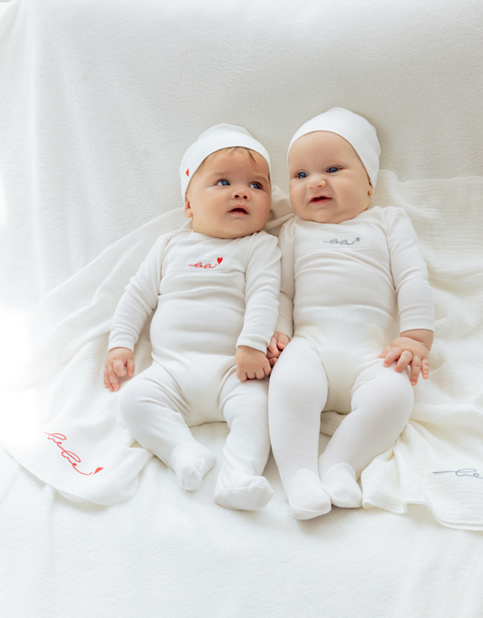 Noggi Layette Patch Footie + Beanie Boy