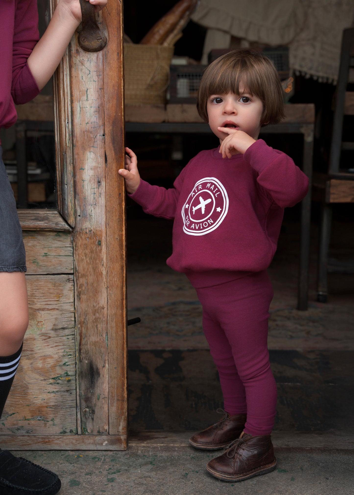 Bondoux Avion 2 Piece Set-Maroon