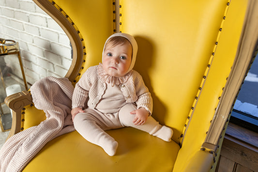 Bee & Dee Waffle Blanket- Wisteria