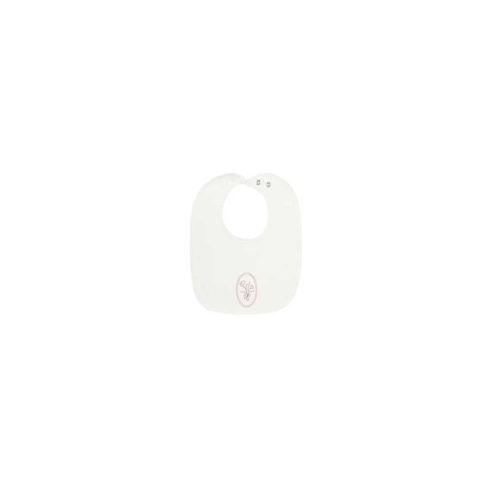 Ely's and Co Ivory/ Rose Gold Velour Center Floral Collection Bib