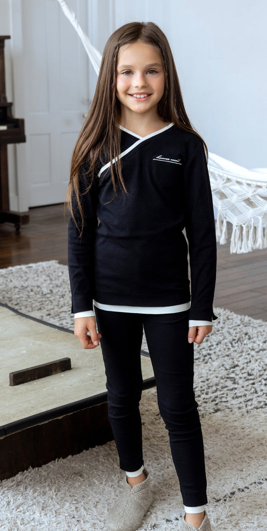 Noggi Layers Loungewear Set- Black