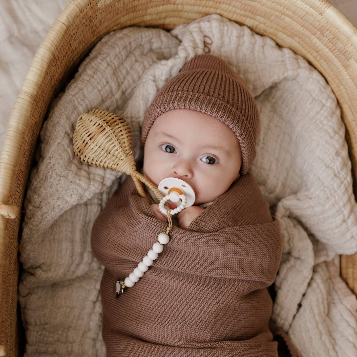 Bleu La La - Luladream Pacifier Set of 2 Camel + Cream