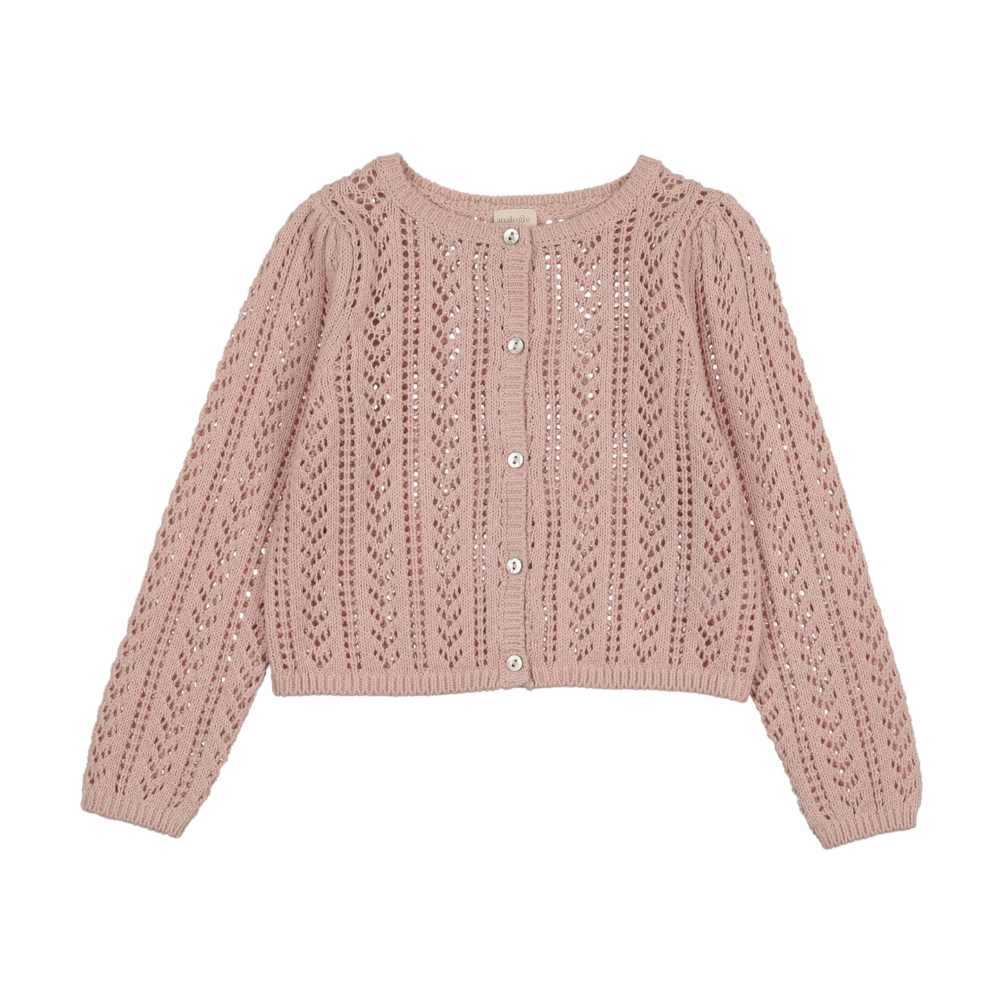 Lil Legs Girls Pointelle Cardigan -Bud Pink
