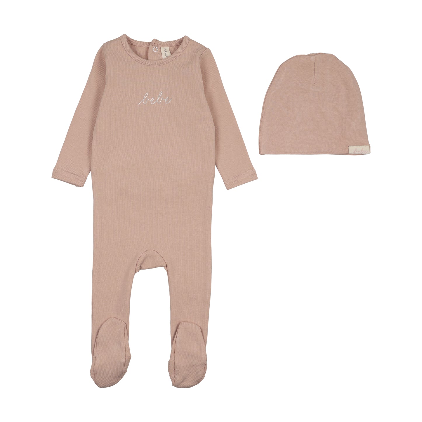 Lilette Take Me Home Bebe Footie Set-Dusty Pink