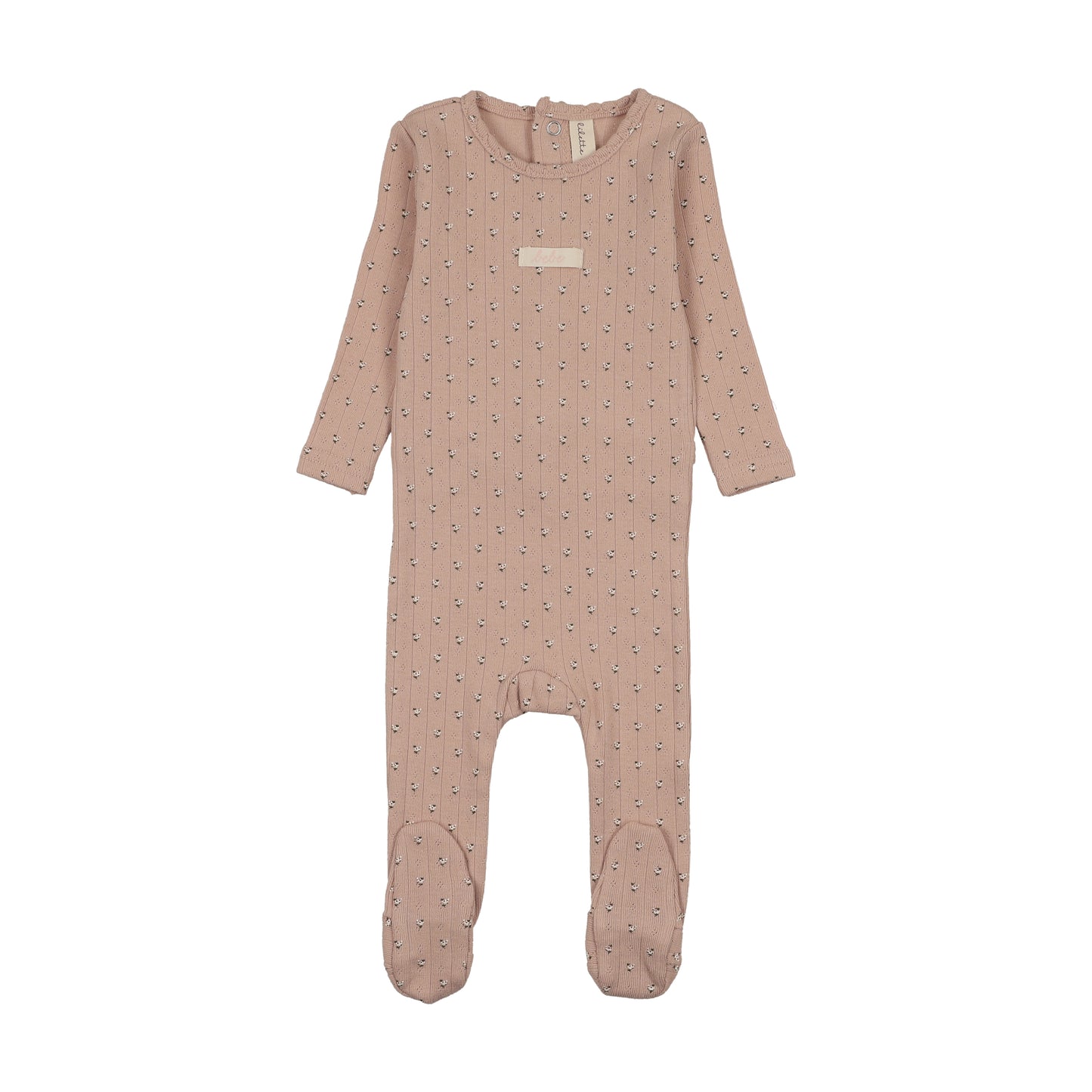 Lilette Floret Print Footie-Dusty Pink
