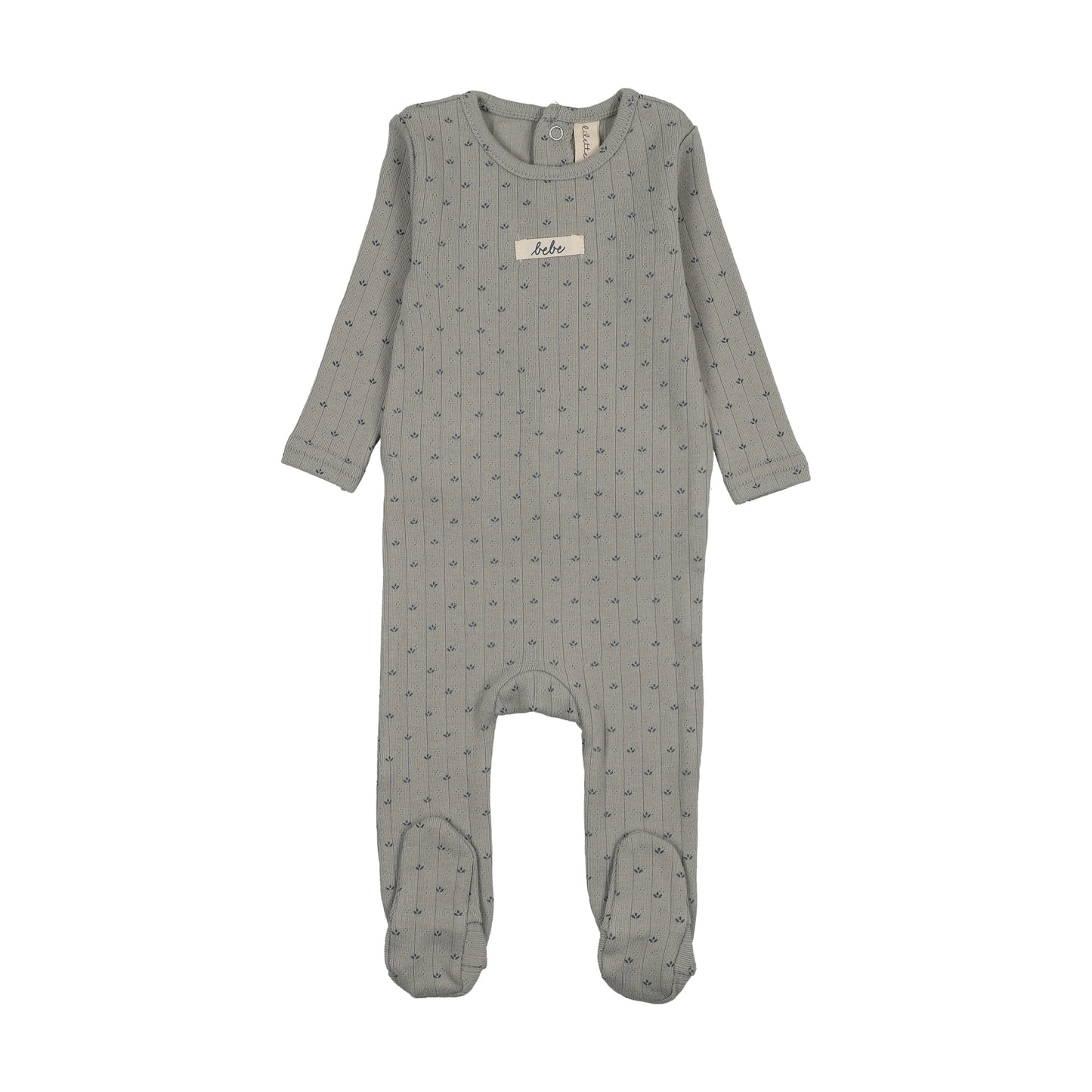 Lilette Floret Print Footie-Light Blue
