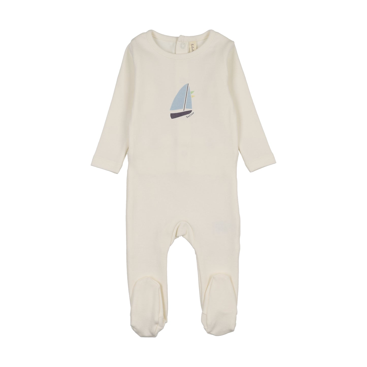 Lilette Nautical Graphic Footie -Cream