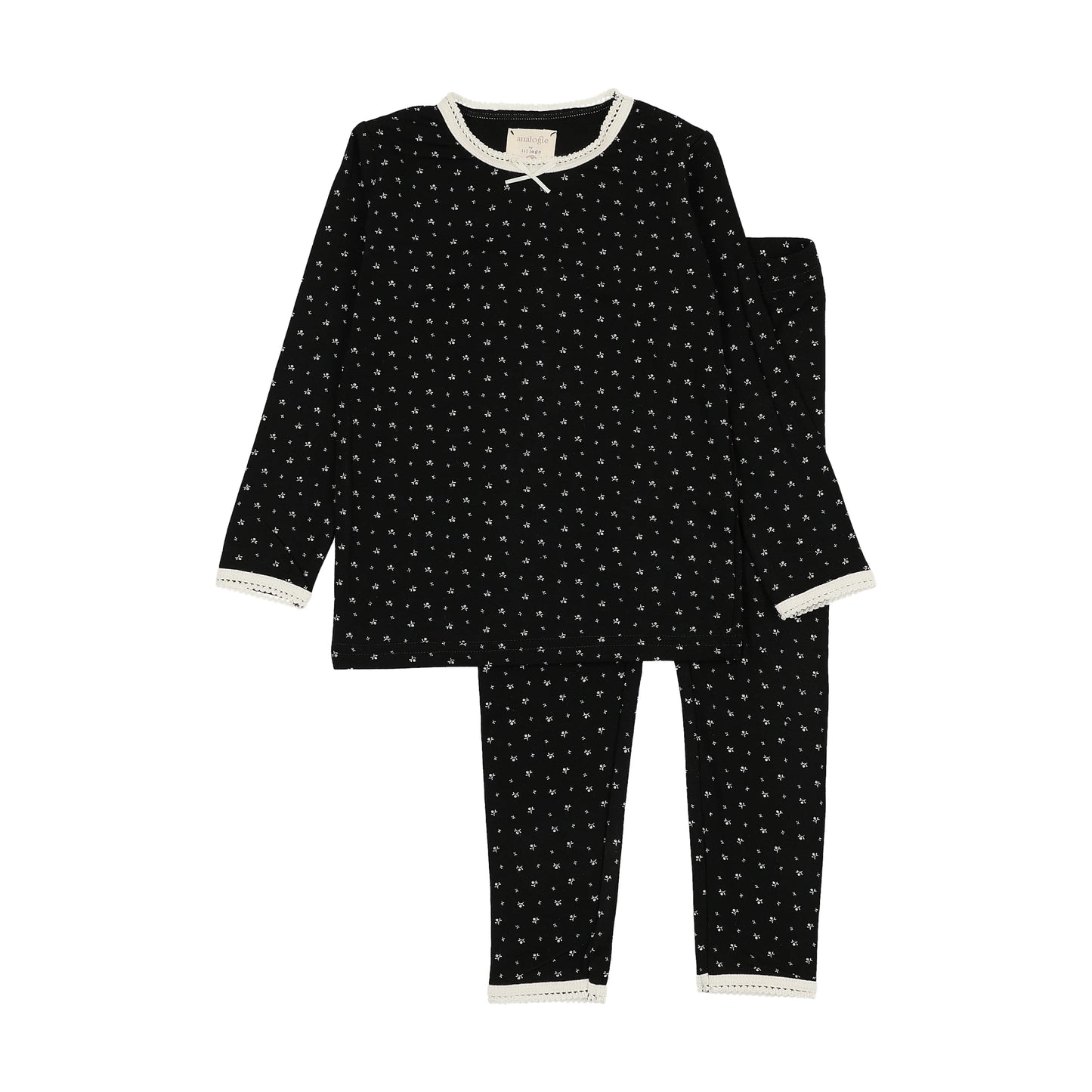 Lil Legs Tiny Twig Lounge Set - Black Print