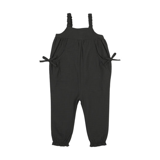 Lil Legs Jacquard Romper - Black