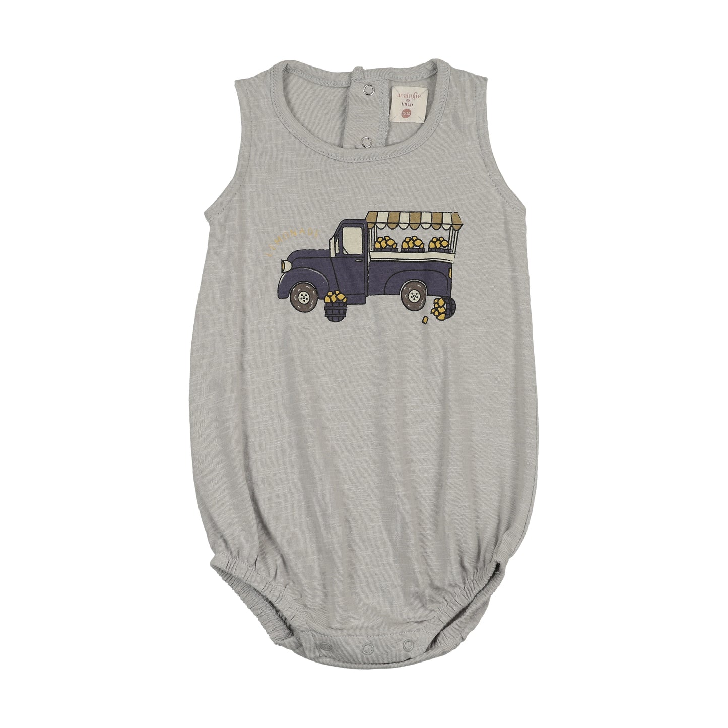 Lil Legs Lemon Romper Boy- Pale Blue