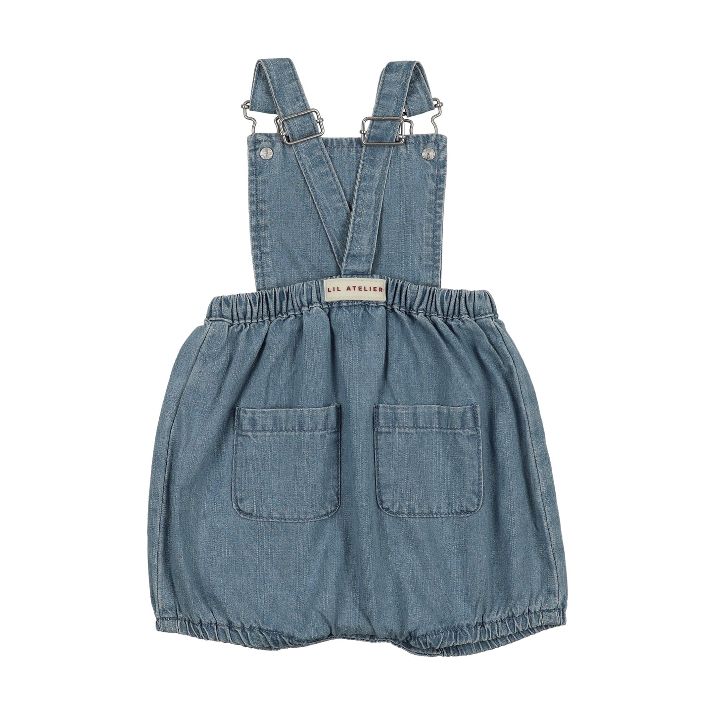 Lil Legs Denim City Girls Romper Mid Blue Wash