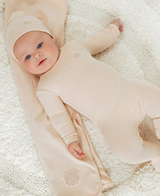 Noggi Teddy Footie Pink