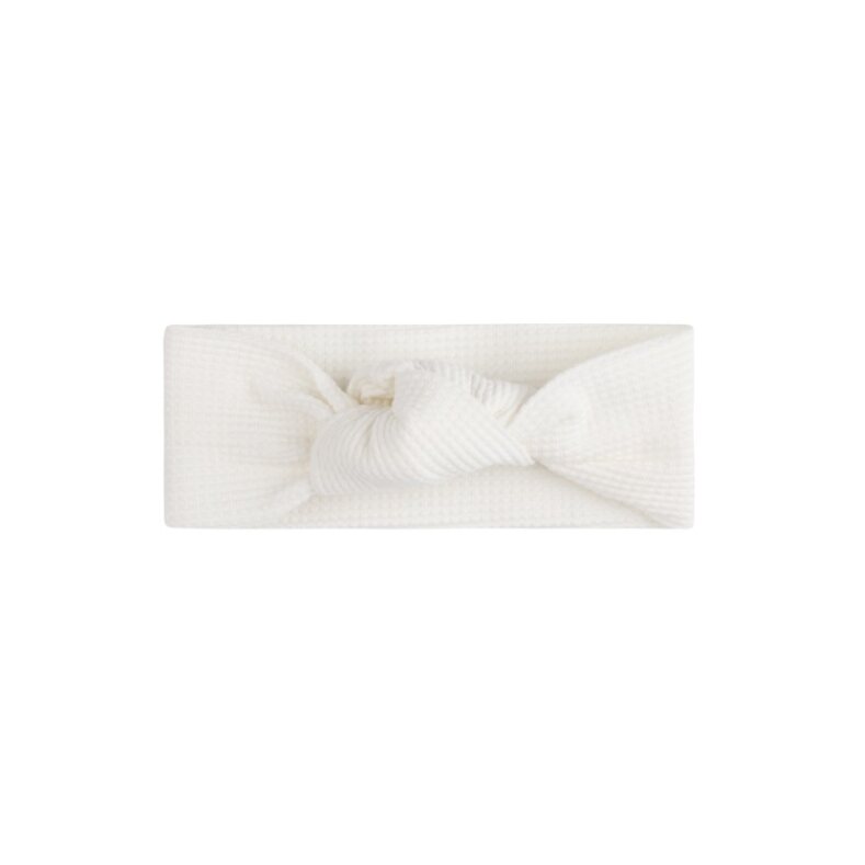 Ely's and Co Ribbed Embroidered Collar Collection Ivory Knot Headband