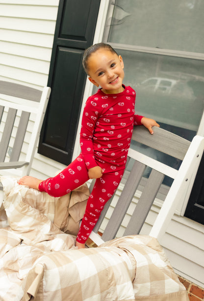 Little Label Bamboo All Over Print Pajama -
 Strawberries