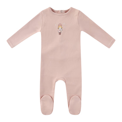 Mini Label Pink Vintage Skater Footie