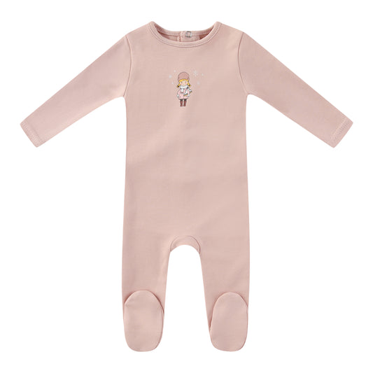 Mini Label Pink Vintage Skater Footie