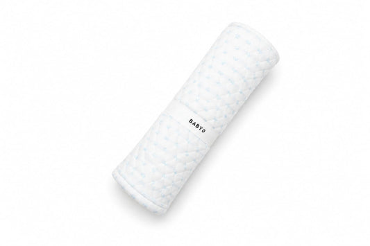 BabyO Blue Quilted Hearts Swaddle