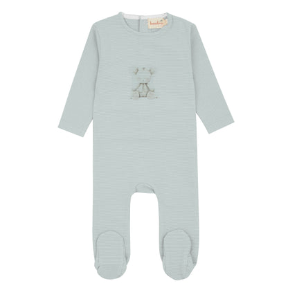 Bondoux Blue Striped Boys Footie