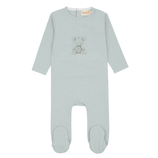 Bondoux Blue Striped Boys Footie
