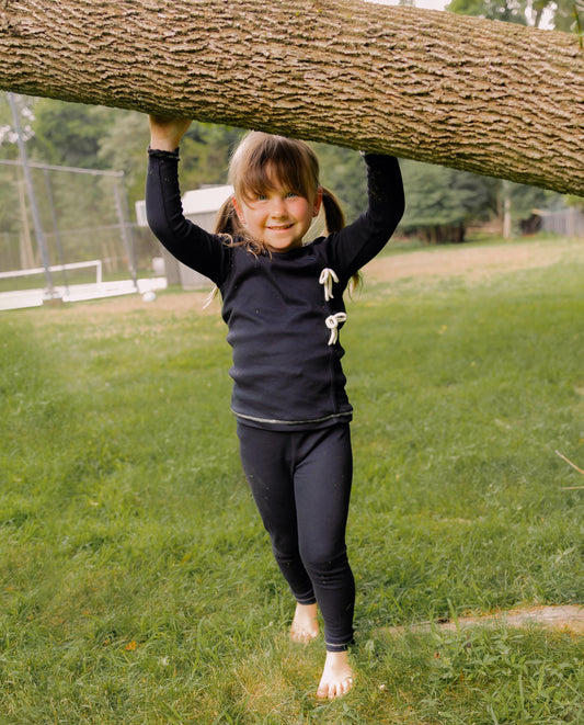 Little Label Black Weekend Wrap Pajama Bows