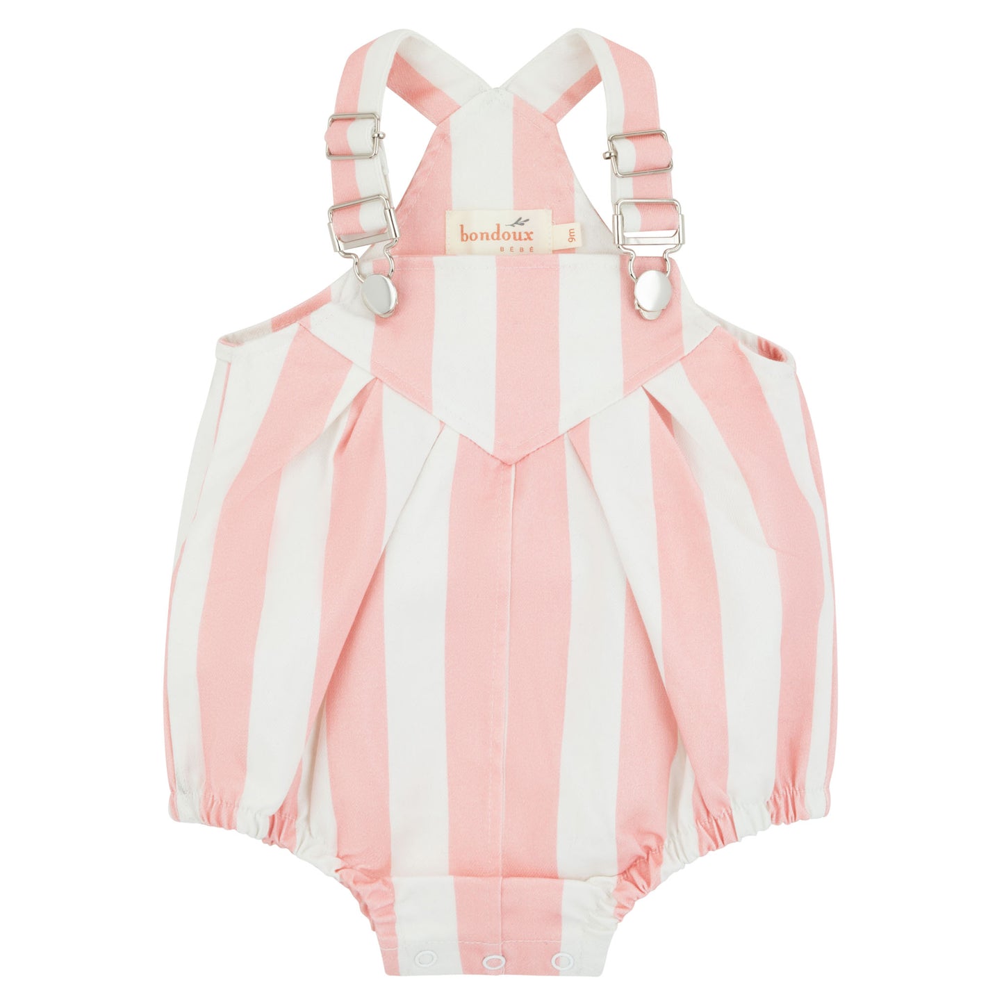 Bondoux Neon Pink Striped Girls Romper