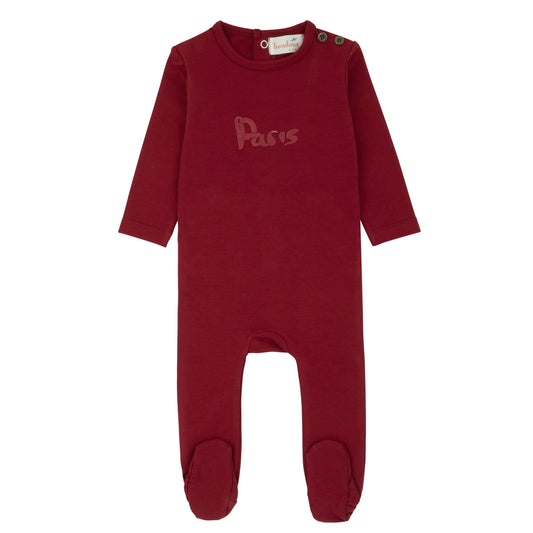 Bondoux Paris Burgandy Red Footie