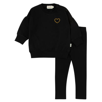 Bondoux Yellow Black 2 Piece-Girls