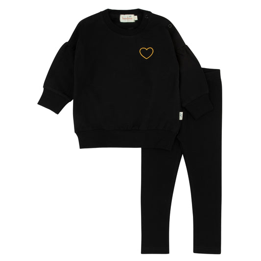 Bondoux Yellow Black 2 Piece-Girls