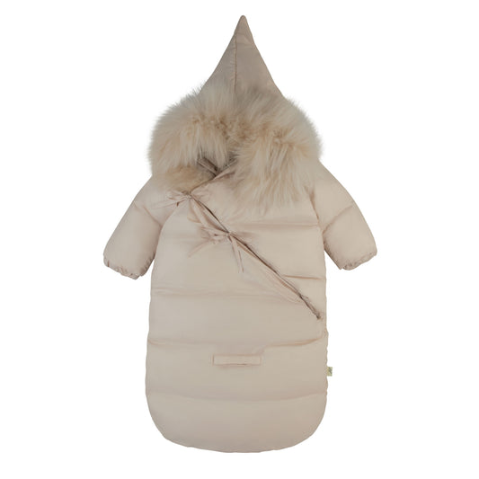 Bondoux Bow Wrap Snowsuit-Champagne