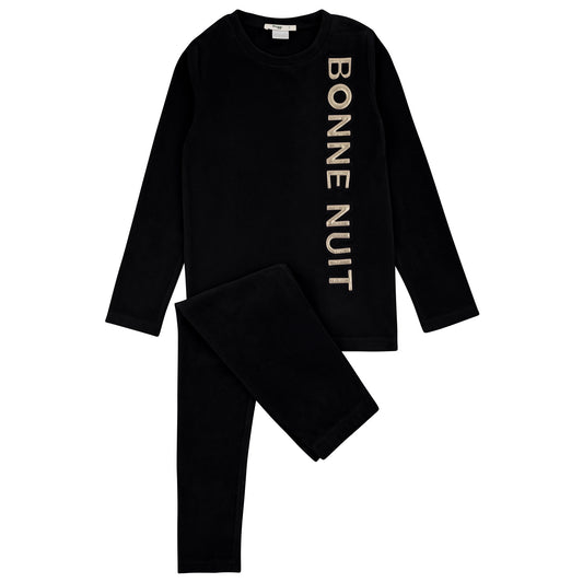 Noggi Puffy Letters Loungewear Set -Black