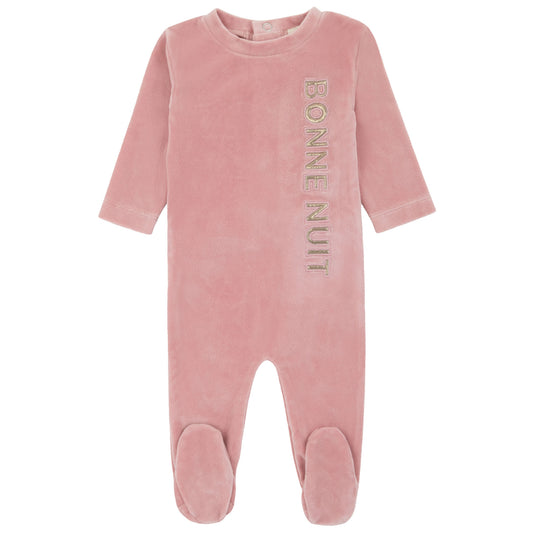 Noggi Puffy Letters Footie -Pink