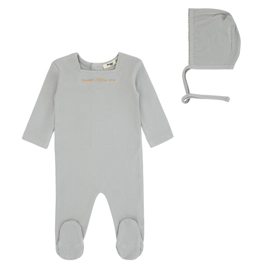 Noggi Sweet Little One Footie+Hat- Blue