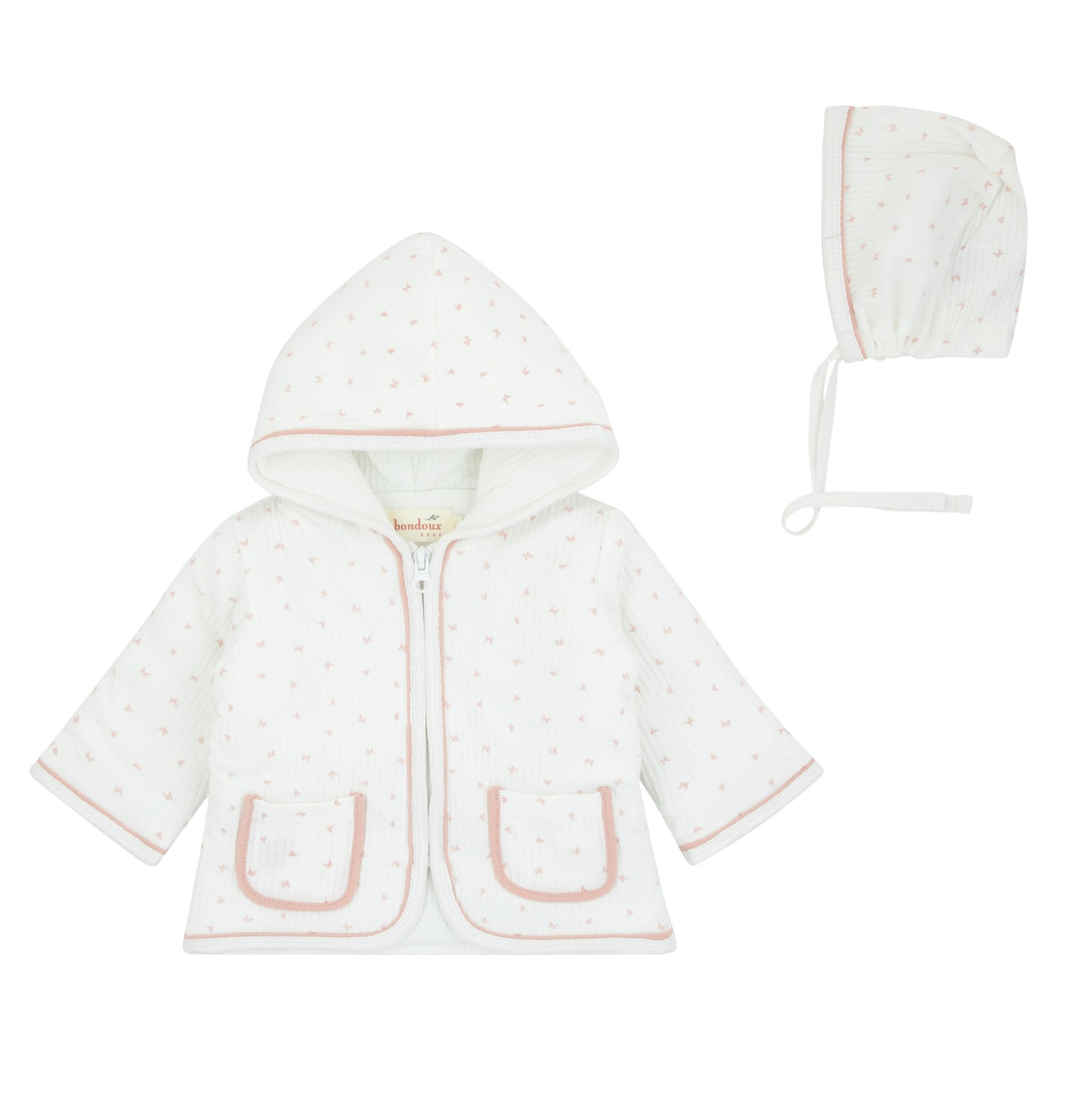 Bondoux Pink Butterfly Print Girls Sweater