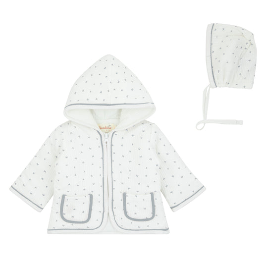 Bondoux Blue Butterfly Print Boys Sweater