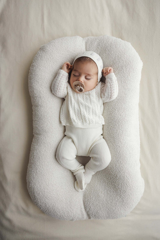 Lilette Crochet Bris Set + Blanket - Winter White