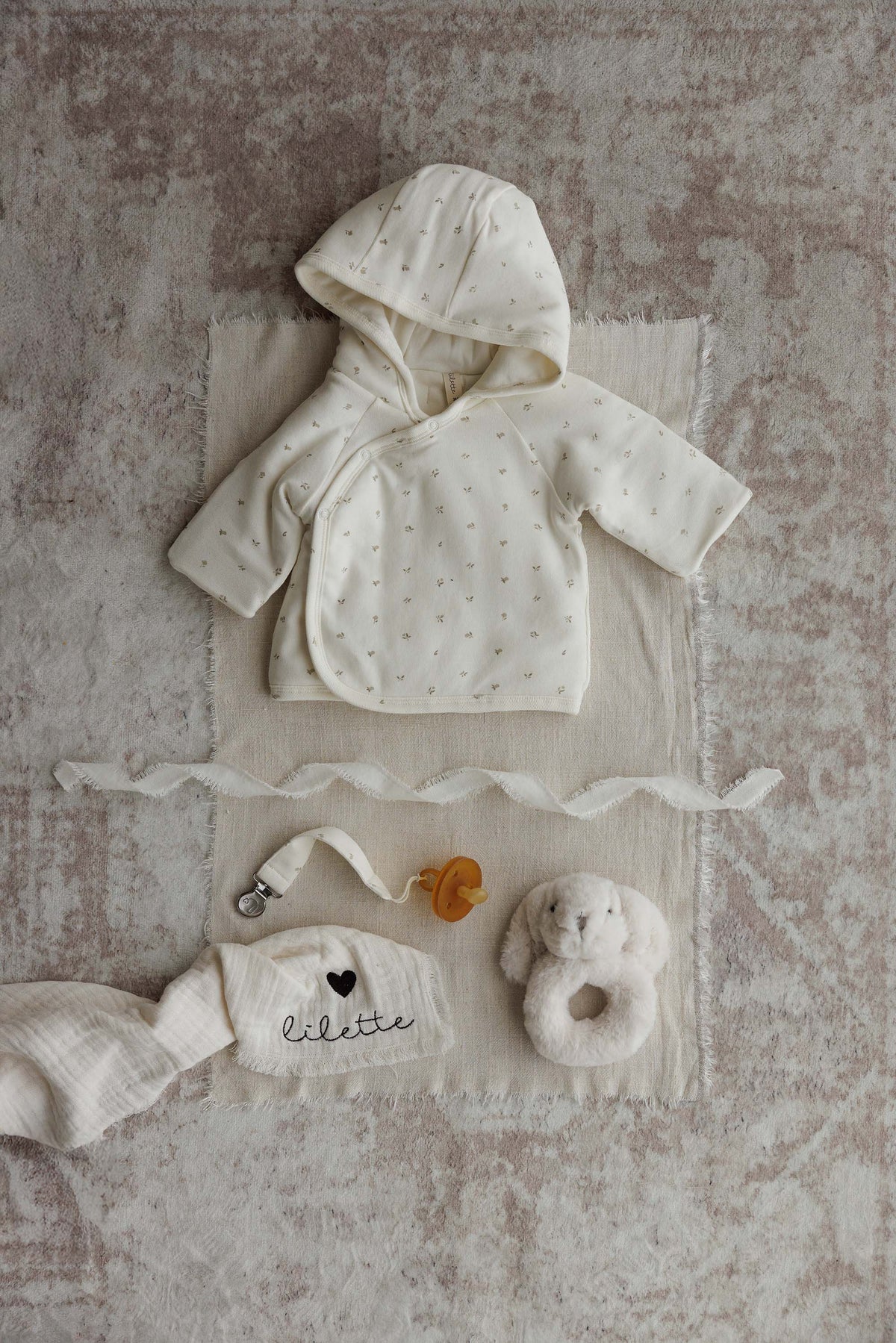 Lilette Padded Bitsy Floral Jacket - Cream/Oat