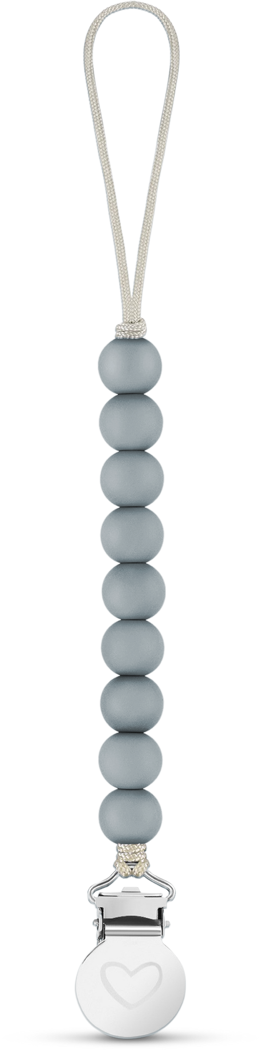 Bleu La La - Lulababe Pacifier Clip Ash Blue