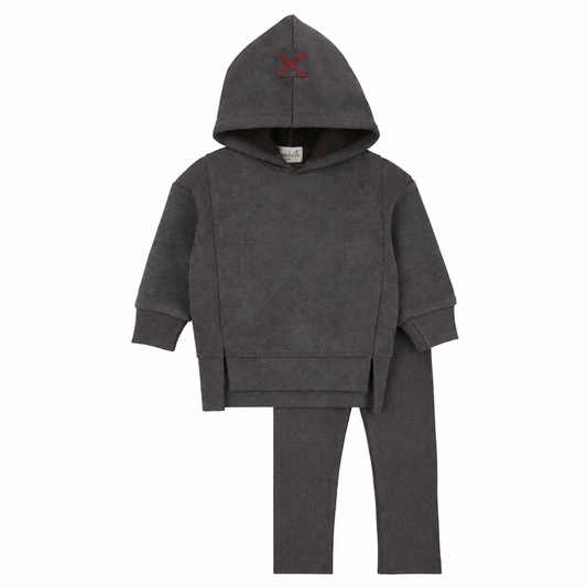 Bondoux Acid Wash Smokey Brown Boys 2 Pc