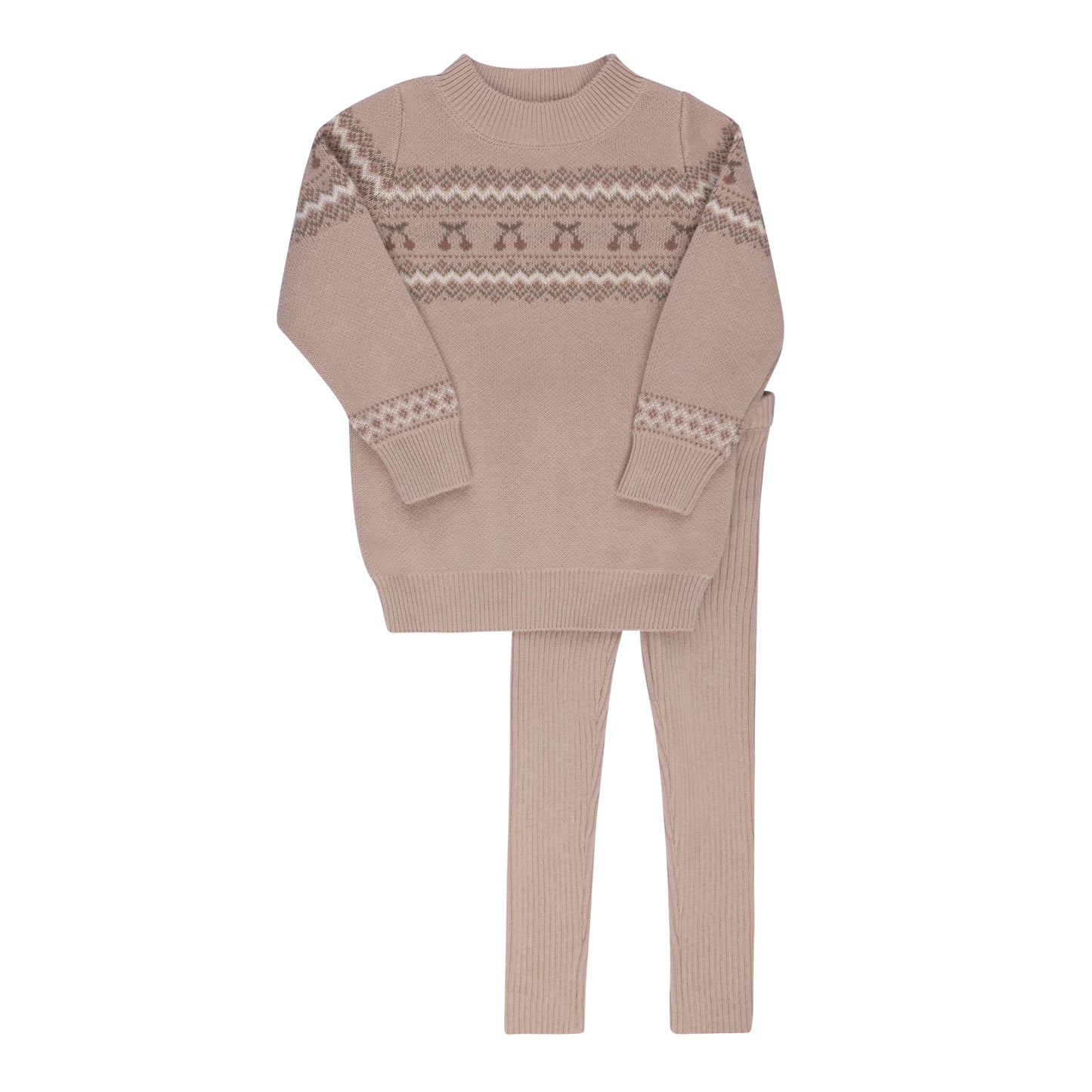 Looms  Fair Isle Collection 2PC- Mauve