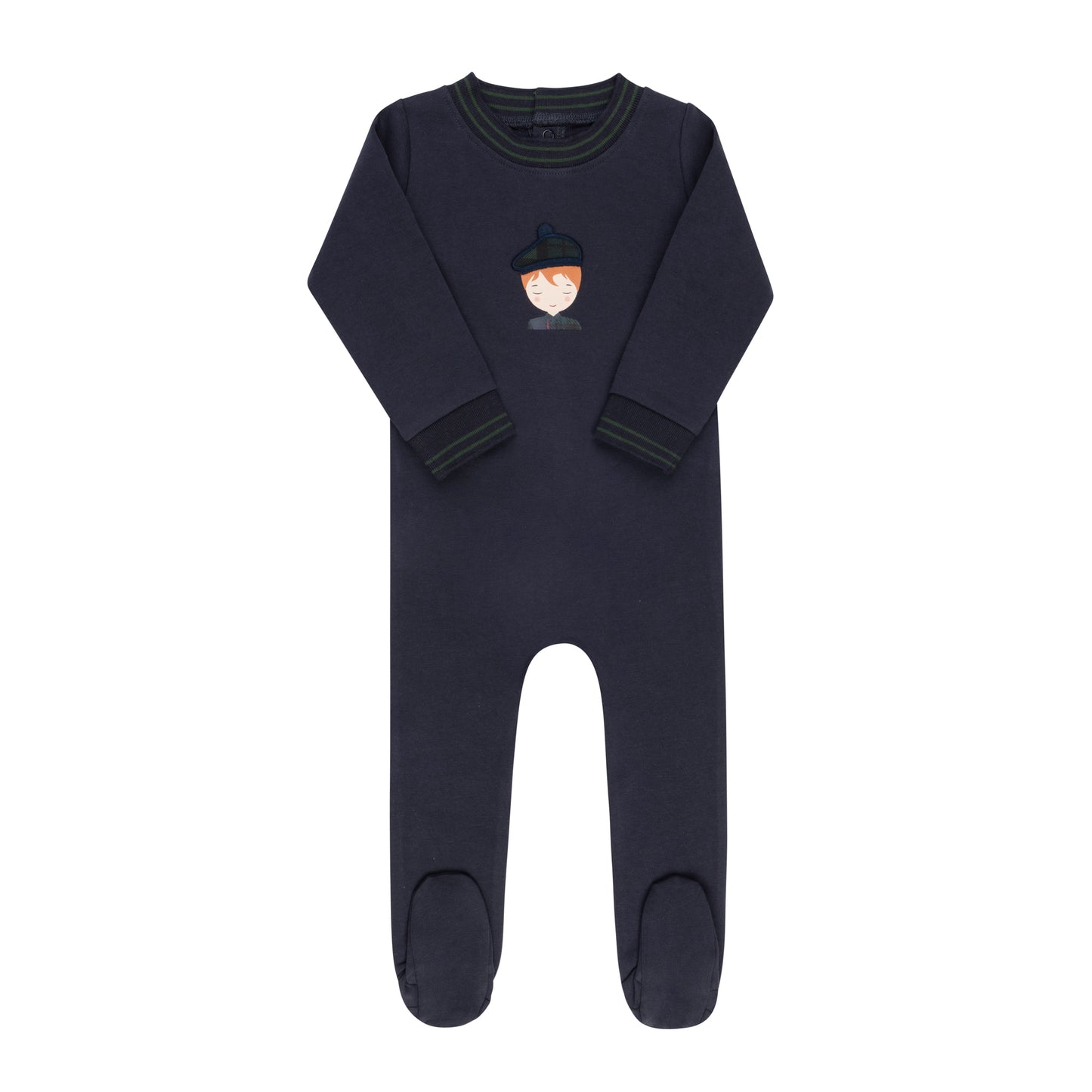 Ely's and Co French Terry Scottish Footie - Navy