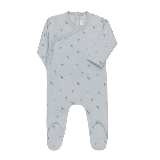 Aurora Jersey Cotton Dragonfly Footie - Blue