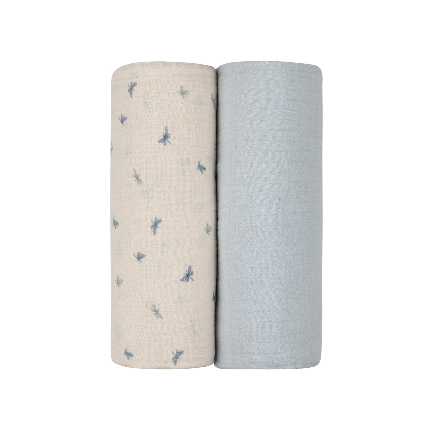 Aurora Jersey Cotton Dragonfly Swaddle Set 2 Pack - Blue