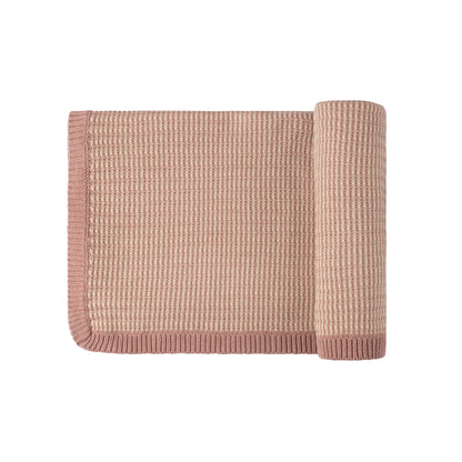 Looms Pink Thin Stripe Blanket