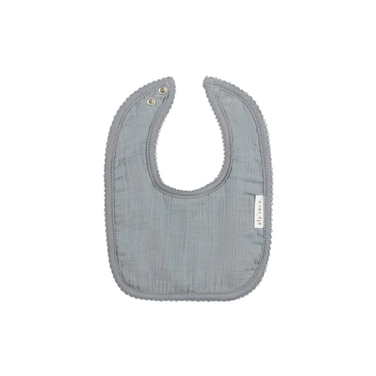 Ely's and Co Blue Velour Kimono Collection Bib