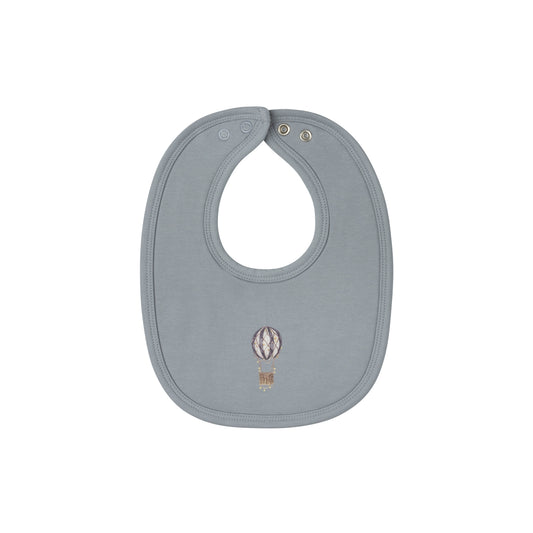 Aurora Blue Cotton French Terry Hot Air Balloon Bib