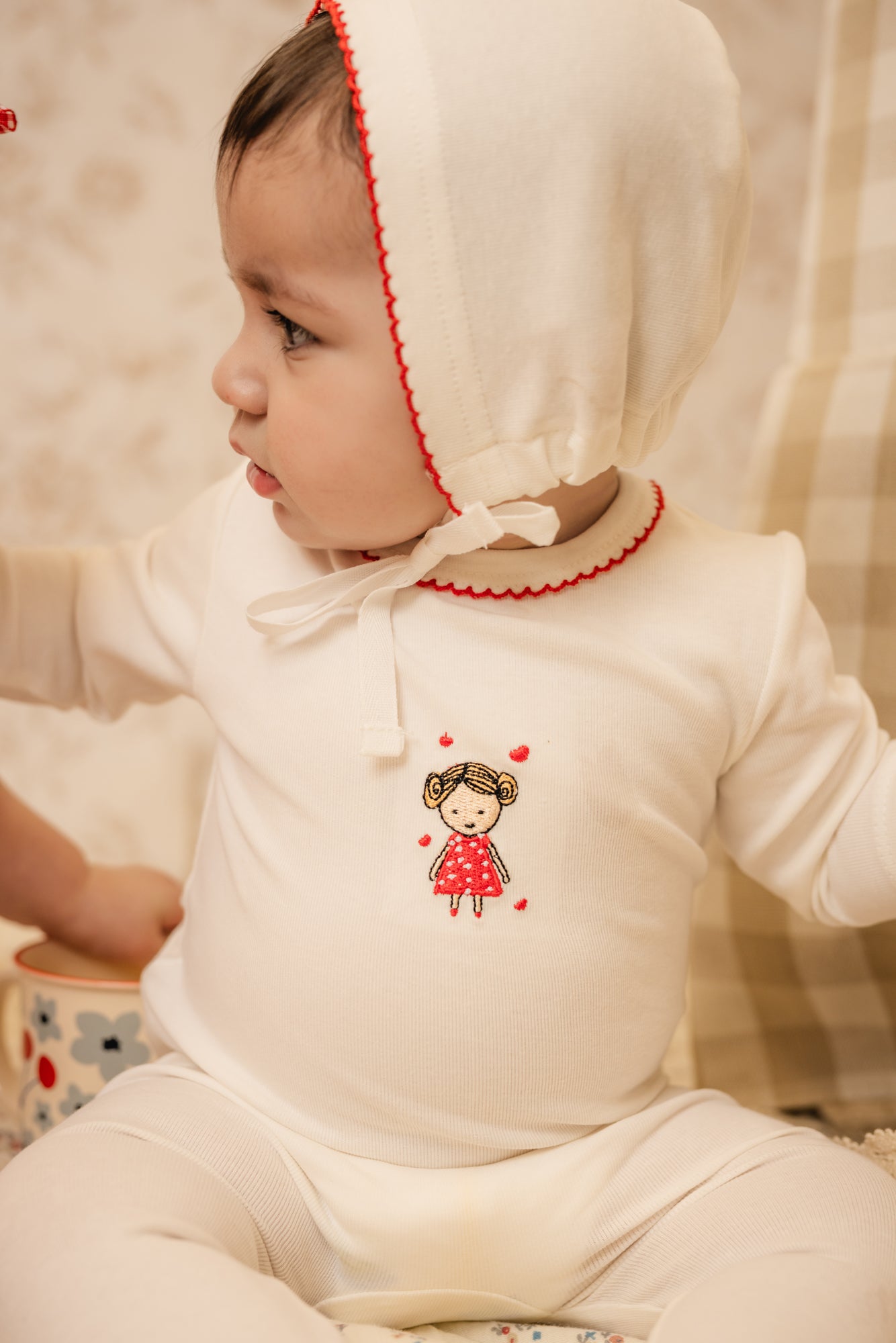 Bondoux Doll Girls White Footie Set